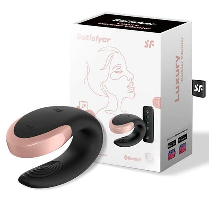 Double Love Luxury Partner Vibrator with App Black