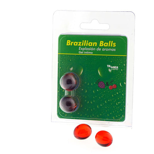 Set 2 Brazilian Balls Strawberry and Cherry Aroma