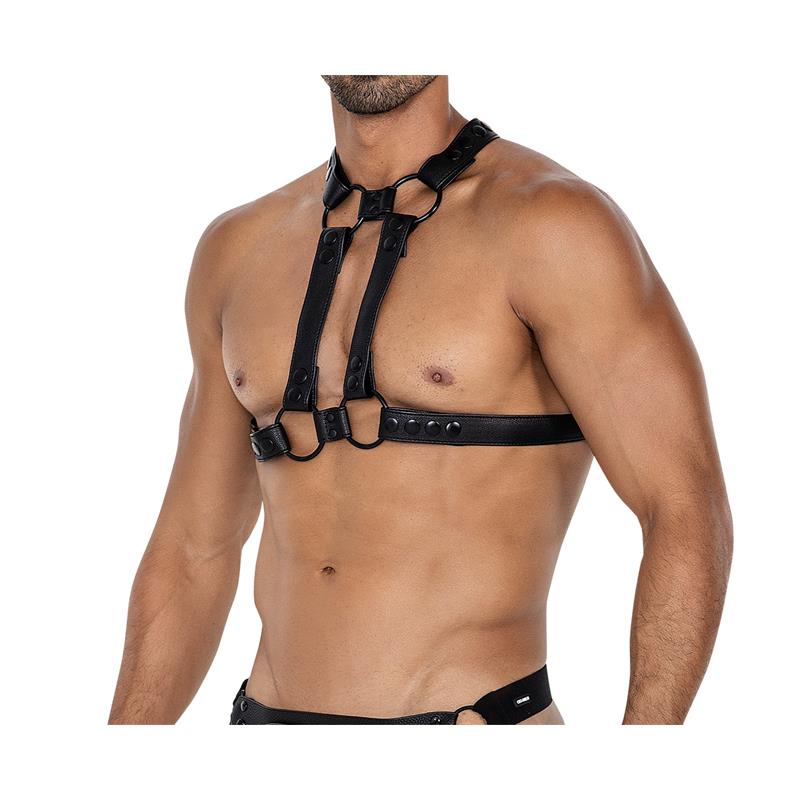 H4RNESS06 Chest Hrness 4WAY Black One Size