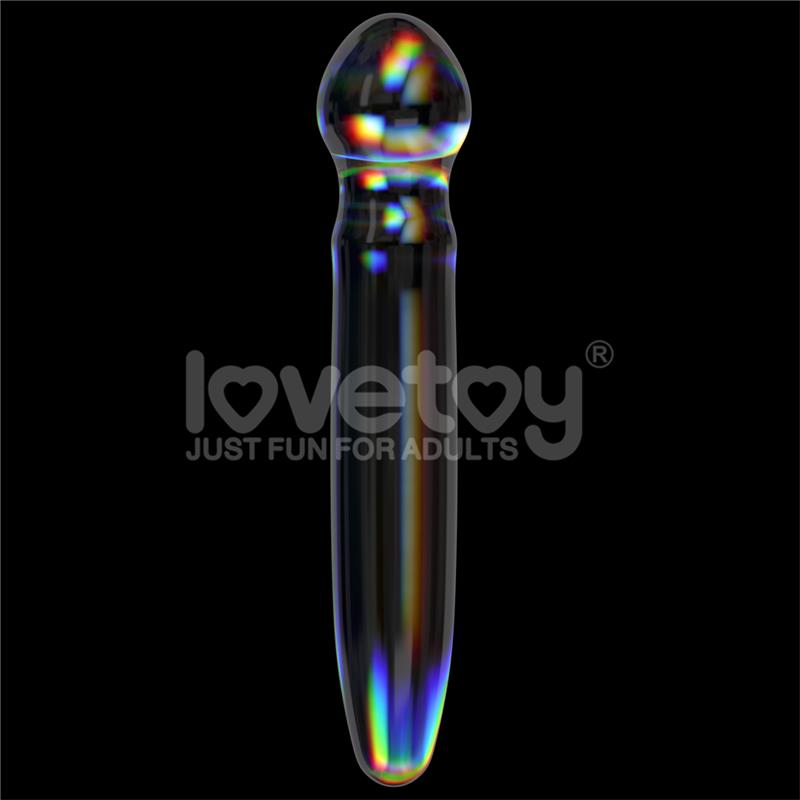 Glow in the Dark Glass Dildo Twilight Gleam Prism Glass