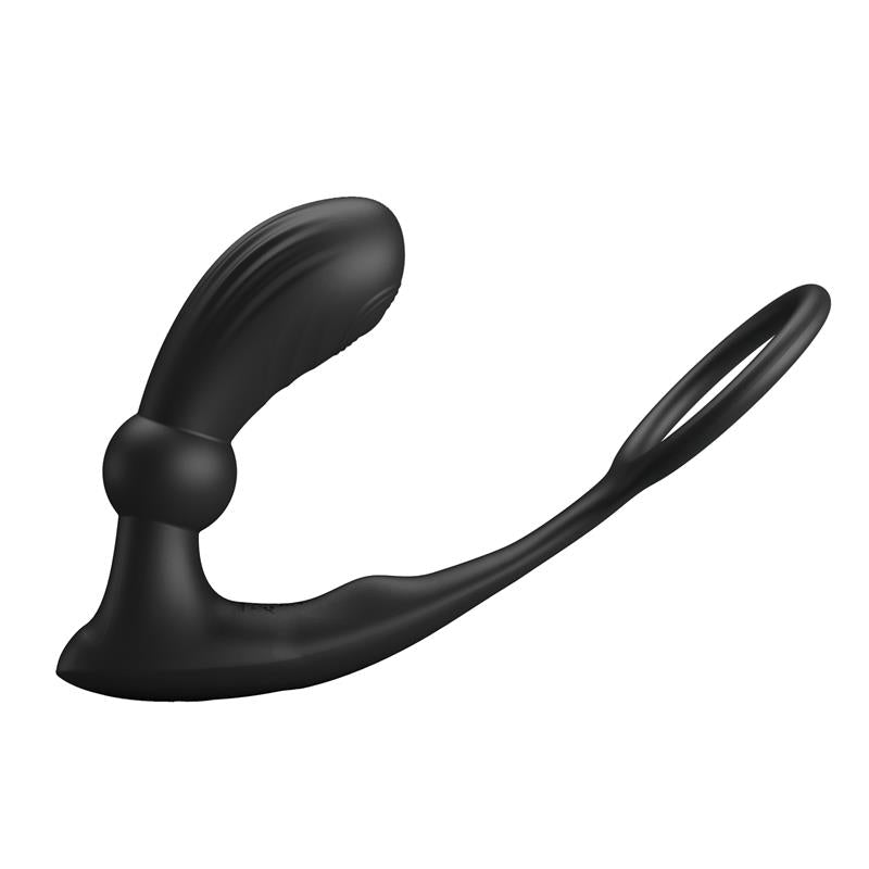 Warren Remote Controlled Vibrating and Pulsating Anal Plug and Penis Ring