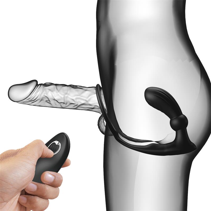 Warren Remote Controlled Vibrating and Pulsating Anal Plug and Penis Ring