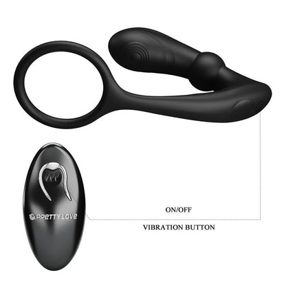 Warren Remote Controlled Vibrating and Pulsating Anal Plug and Penis Ring