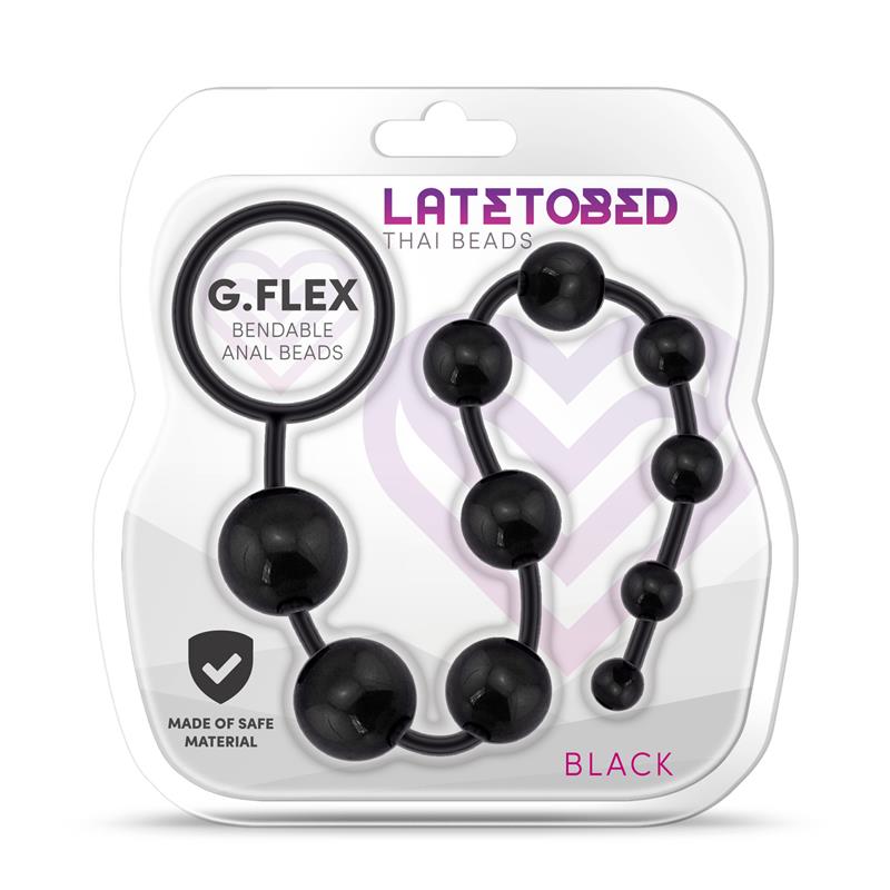 GFlex Bendable Thai Anal Beads Black