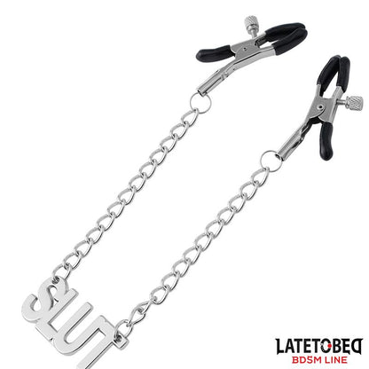 Nipple clamps with Chain Slut