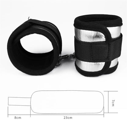 Velcro Handcuffs Black and Silver