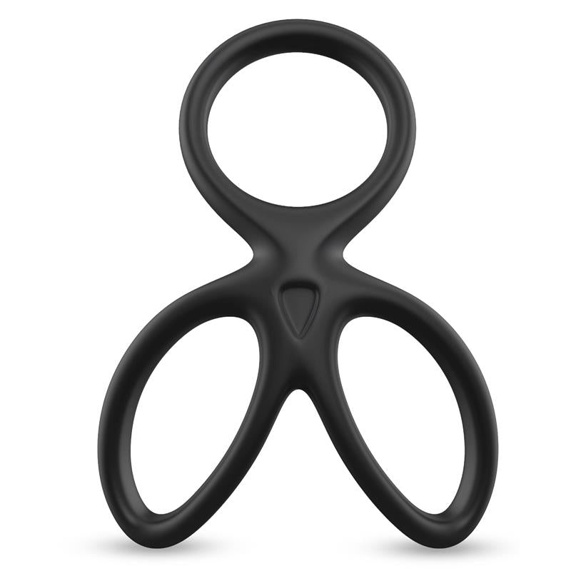 Triple Penis and Testicles Ring Liquid Silicone